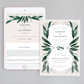 "Eternity" - Wedding Website in Sage by Leah Bisch - Match Your Stationery