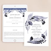 "feathers & florals" - Wedding Website in Dusk by Olivia Raufman - Match Your Stationery