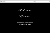 "Perspective" - Wedding Website in Noir by Kimberly FitzSimons - Desktop Design