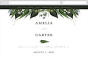 "Natures Greens" - Wedding Website in Ivory by Susan Moyal - Desktop Design