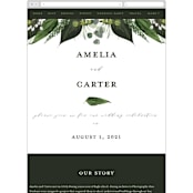 "Natures Greens" - Wedding Website in Ivory by Susan Moyal - Mobile Layout