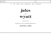 "Nolita" - Wedding Website in Silk by Annie Clark - Desktop Design