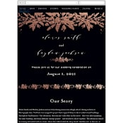 "Pressed Flowers" - Wedding Website in Navy by Phrosné Barwood - Mobile Layout