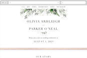 "Framed in Ferns" - Wedding Website in Petal by Kristie Kern - Desktop Design
