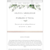 "Framed in Ferns" - Wedding Website in Petal by Kristie Kern - Mobile Layout