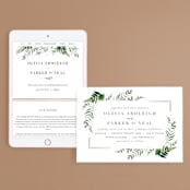 "Framed in Ferns" - Wedding Website in Petal by Kristie Kern - Match Your Stationery