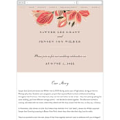 "Sawyer" - Wedding Website in Cloisonne by Melanie Kosuge - Mobile Layout