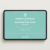 "Blessed Lace" - Wedding Website in Bondi Blue by Yolanda Mariak Chendak - Desktop Design