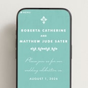 "Blessed Lace" - Wedding Website in Bondi Blue by Yolanda Mariak Chendak - Mobile Layout