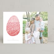 "Lettered Egg" - Easter Photo Cards in Cotton Candy by Erin L. Wilson - Front