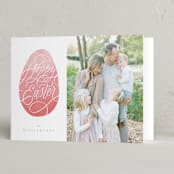 "Lettered Egg" - Easter Photo Cards in Cotton Candy by Erin L. Wilson - Folded Card