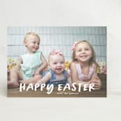 "Easter happiness" - Easter Photo Cards in Snow by Creo Study - Front