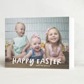"Easter happiness" - Easter Photo Cards in Snow by Creo Study - Folded Card