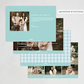 "Easter Plaid card" - Easter Photo Cards in Aqua by Sarah Cohn - Back of Card Options