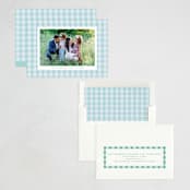 "Easter Plaid card" - Easter Photo Cards in Aqua by Sarah Cohn - Assembled