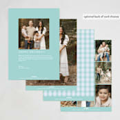"Easter Plaid card" - Easter Photo Cards in Aqua by Sarah Cohn - Back of Card Options