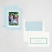 "Easter Plaid card" - Easter Photo Cards in Aqua by Sarah Cohn - Assembled