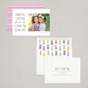 "Easter Peeps" - Easter Photo Cards in Snow by Hooray Creative - Assembled