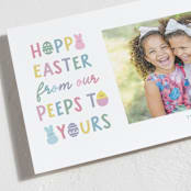"Easter Peeps" - Easter Photo Cards in Snow by Hooray Creative - Detail