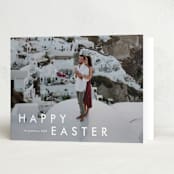 "Happy moments" - Easter Photo Cards in Cotton by Stacey Meacham - Folded Card