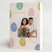 "Easter Eggs" - Easter Photo Cards in Sunset by Pati Cascino - Folded Card