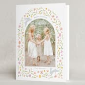 "Blooming Meadow" - Easter Photo Cards in Peach by Angela Thompson - Folded Card