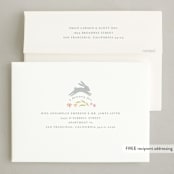 "Blooming Meadow" - Easter Photo Cards in Peach by Angela Thompson - FREE Recipient Addressing