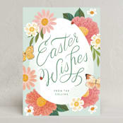 "Easter Wishes" - Easter Photo Cards in Mint by Paper Raven Co. - Front