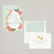 "Easter Wishes" - Easter Photo Cards in Mint by Paper Raven Co. - Assembled