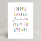"Easter Peeps" - Easter Photo Cards in Rainbow by Hooray Creative - Front