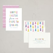 "Easter Peeps" - Easter Photo Cards in Rainbow by Hooray Creative - Assembled