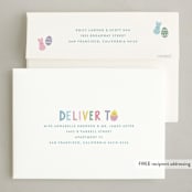 "Easter Peeps" - Easter Photo Cards in Rainbow by Hooray Creative - FREE Recipient Addressing