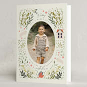 "Easter Village" - Easter Photo Cards in Sand by Hannah Williams - Folded Card