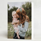 "Magnolia" - Easter Photo Cards in Snow by Blustery August - Folded Card