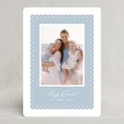 "Woven ruffle" - Easter Photo Cards in Chambray by Lea Delaveris - Front