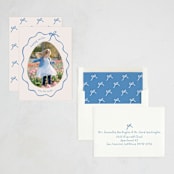 "Ribbon" - Easter Photo Cards in Denim by Tamara Hilje - Assembled