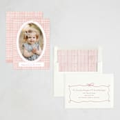 "Gingham Frame" - Easter Photo Cards in Peony by Jenna Holcomb - Assembled
