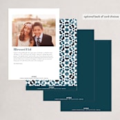 "Painted Tiles" - Eid Cards in Ocean by Jackie Crawford - Back of Card Options