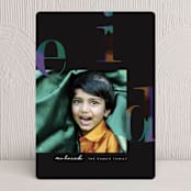 "Lustrous" - Eid Cards in Emerald by Deborah Chou - Front