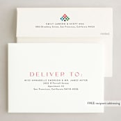 "Alhambra" - Eid Cards in Cinnabar by Kamala Nahas - FREE Recipient Addressing