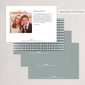 "Elegant Overlay" - Eid Cards in Snow by Baumbirdy - Back of Card Options
