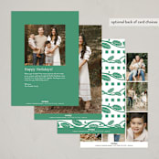 "Ornamental" - Eid Cards in Emerald by Inkblot Design - Back of Card Options