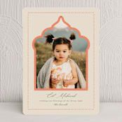 "Divine Light" - Eid Cards in Coral by Cindy Reynolds - Front