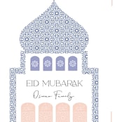 "At the mosque" - Eid Cards in Sky by Maja Cunningham - Detail