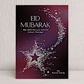 "Shimmering Eid Moon" - Eid Cards in Velvet by Phrosné Barwood - Front