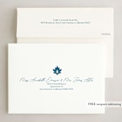"Arabic floral" - Eid Cards in Indigo by Nikita Jariwala - FREE Recipient Addressing