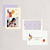 "Festive Shapes" - Eid Cards in Periwinkle by Inkblot Design - Assembled