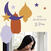 "Festive Shapes" - Eid Cards in Periwinkle by Inkblot Design - Detail