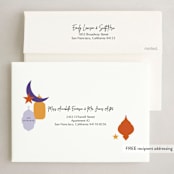 "Festive Shapes" - Eid Cards in Periwinkle by Inkblot Design - FREE Recipient Addressing