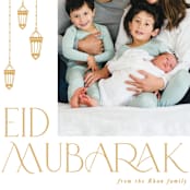 "Lantern chic" - Eid Cards in Mustard by Creo Study - Detail
